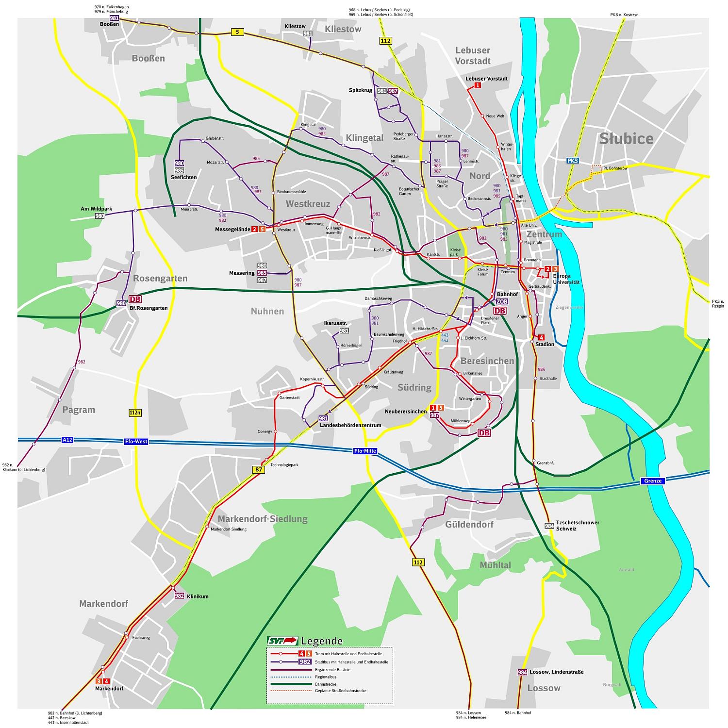 map of frankfurt oder